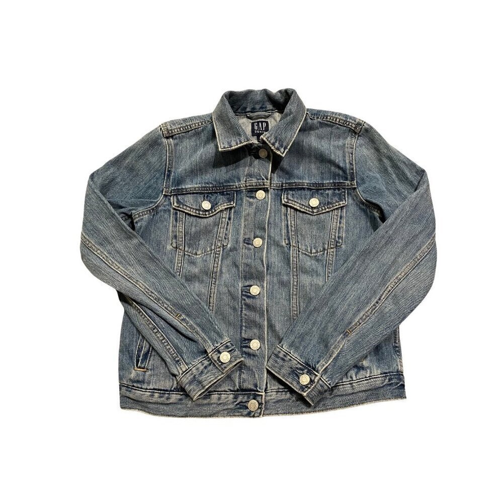 Gap Women's Denim Distressed Jean Jacket - Size Small - Like New!